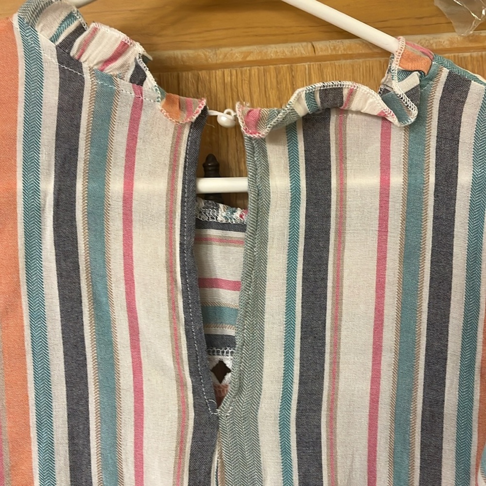 Emery Rose Striped Multicolor Dress with Lace Detail size 3X - Picture 5 of 5